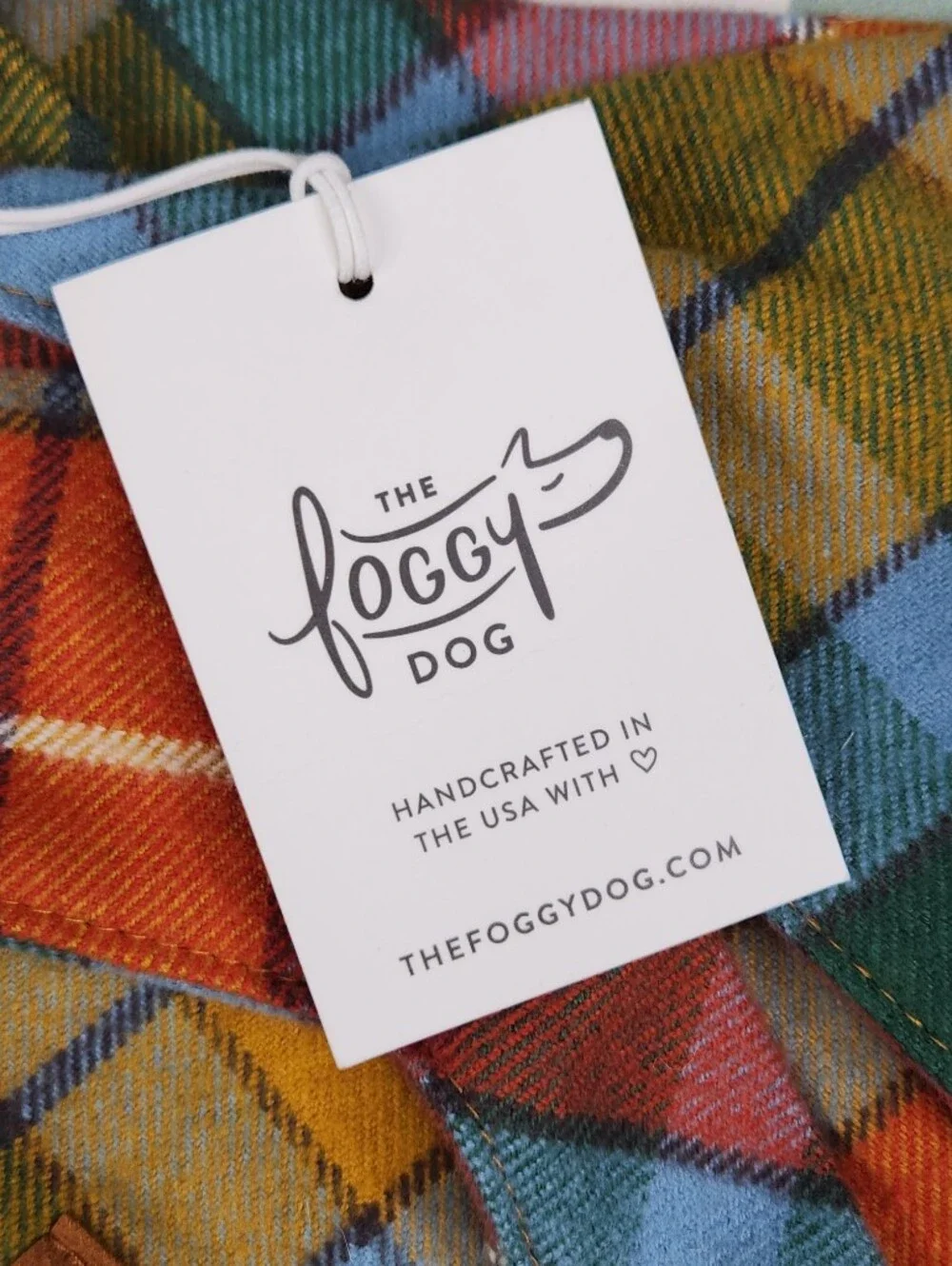 Foggy Dog Plaid Bandana